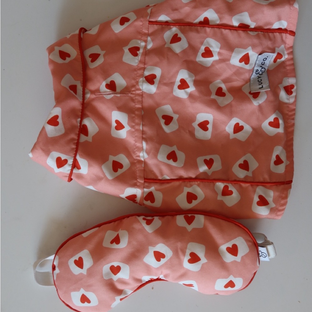 Lucy & Co Limited Edition Dog Pajamas + Human Eye Pillow - Instalove / Small